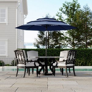 Outdoor 3 Tier Vented Large Market Table Umbrella, 9FT Patio 3 Tier Umbrella Canopy, Heavy Duty Patio Umbrellas 3 Tiers, 8 Ribs, Hand Crank - 1 of 4
