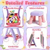 Skirfy 4-in-1 Kids Table and Chairs Set, Adjustable Easel Toy, Magnetic Drawing Board with Flip-Up Sides and Storage, - 4 of 4