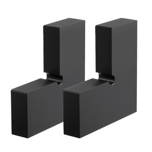 VEVOR 2 Pack Corner Connectors for Handrail, Extension Stair Railing Accessories, POM Hand Rail Connector Fittings, Black - 1 of 4