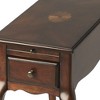 HomeRoots 25" Cherry Brown Solid And Manufactured Wood Rectangular End Table With Drawer - 4 of 4