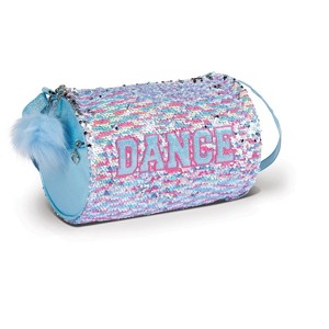 Girl's Dance Duffle Bag DanzNMotion B24504 Blue Pink Sequins Ballet Tap Jazz - 1 of 2