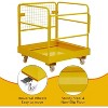 Forklift Safety Cage, 36"x36" Heavy Duty Work Platform for 1 or 2 People, 1200lbs Capacity, Foldable Storage, Safety Features, Universal Wheels - 3 of 4