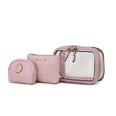MKF Collection Laura Women's Cosmetic Punch 10 Pcs Sets, Small Travel Makeup Bag by Mia k