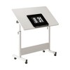 Mobile Folding Desk Portable Standing Desk with Height Adjustable 26"-34", Rolling Computer Workstations with Lockable Wheels for Home Office - 2 of 4