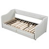 YOOCOZZ Twin XL to King Size Linen Upholstered Daybed with Two Storage Drawers - 3 of 4