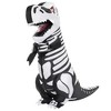 Joyfy Adults' Halloween Costume Inflatable Skeleton Dinosaur Costume with LED Light Eyes, Full Body T-Rex Blow Up Costume for Adults - 2 of 4
