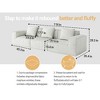 Dolonm 118"Modular Combination Sofa,Convertible Boneless Compression Sofa Bed,3 seats,for Living Room Bedroom, No Assembly Require - 2 of 4