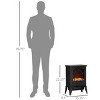 SEVOBAL Fireplace Insert Heater Mantel 3D Flame Fireplace Stove Bottom Air Outlet Fire Place Panoramic Fire Place Heater, Black, 16.9"*12.2"*21.7" - 3 of 4