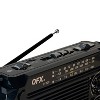 QFX® Portable AM/FM/Shortwave Emergency Radio with Bluetooth®, Flashlight, Hand Crank, and Solar Panel, Black, R-30 - 4 of 4