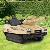 Costway Electric Kids Ride On Tank with Rubber Tracks Rotatable Turret & Working Cannon - 4 of 4