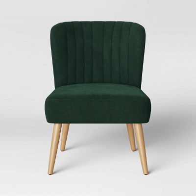 Green velvet store chair target