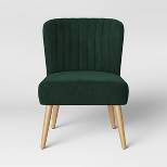 Chelidon Velvet Slipper Chair Green  - Threshold™