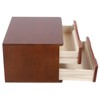 YIYIBYUS 2 Tiers Wooden Desktop Storage Box with Lockable Drawers - 4 of 4