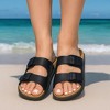 CUSHIONAIRE Plano Slip-On Sandals for Women with Arch Support, Adjustable Buckle Straps, and Stitched Outsole – Casual Flat Summer Womens Sandals - 2 of 4