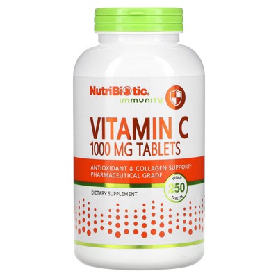 NutriBiotic Immunity, Vitamin C, 1,000 mg, 250 Vegan Tablets