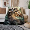 Lomsoe Cute Owl Print Flannel Blanket - All Seasons Soft and Warm Throw Blanket for Bed, Napping, Camping, Travel, Office - 2 of 4