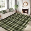 Modern Rug Washable Rug Buffola Plaid Rug for Living Room, Neutral Rug Non Slip, Low Pile Thin Rug, Distressed Soft Rug, Indoor Foldable Printed Rug - 2 of 4