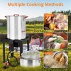 GustoWave 30 qt 50,000 BTU Turkey Fryer and 10 qt. Seafood Boiler Steamer Kit with Propane Burner, Electronic Ignitor - 2 of 4