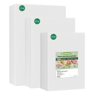 Vacuum Sealer Bags for Food Storage 150 Gallon 11" x 16" and Quart 8" x 12" and Pint 6" x 10", with BPA-Free - 1 of 4