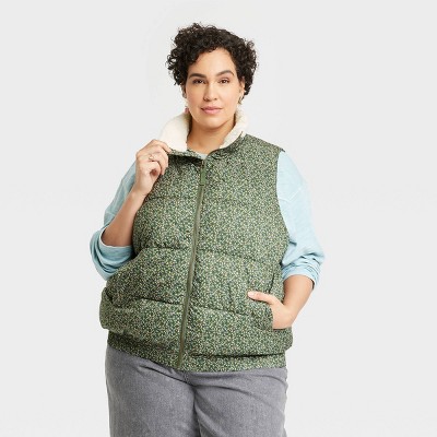 womens plus size quilted vest