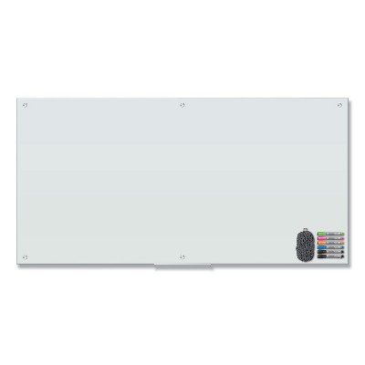 U Brands Magnetic Glass Dry Erase Board Value Pack 72 x 36 White 3973U00-01