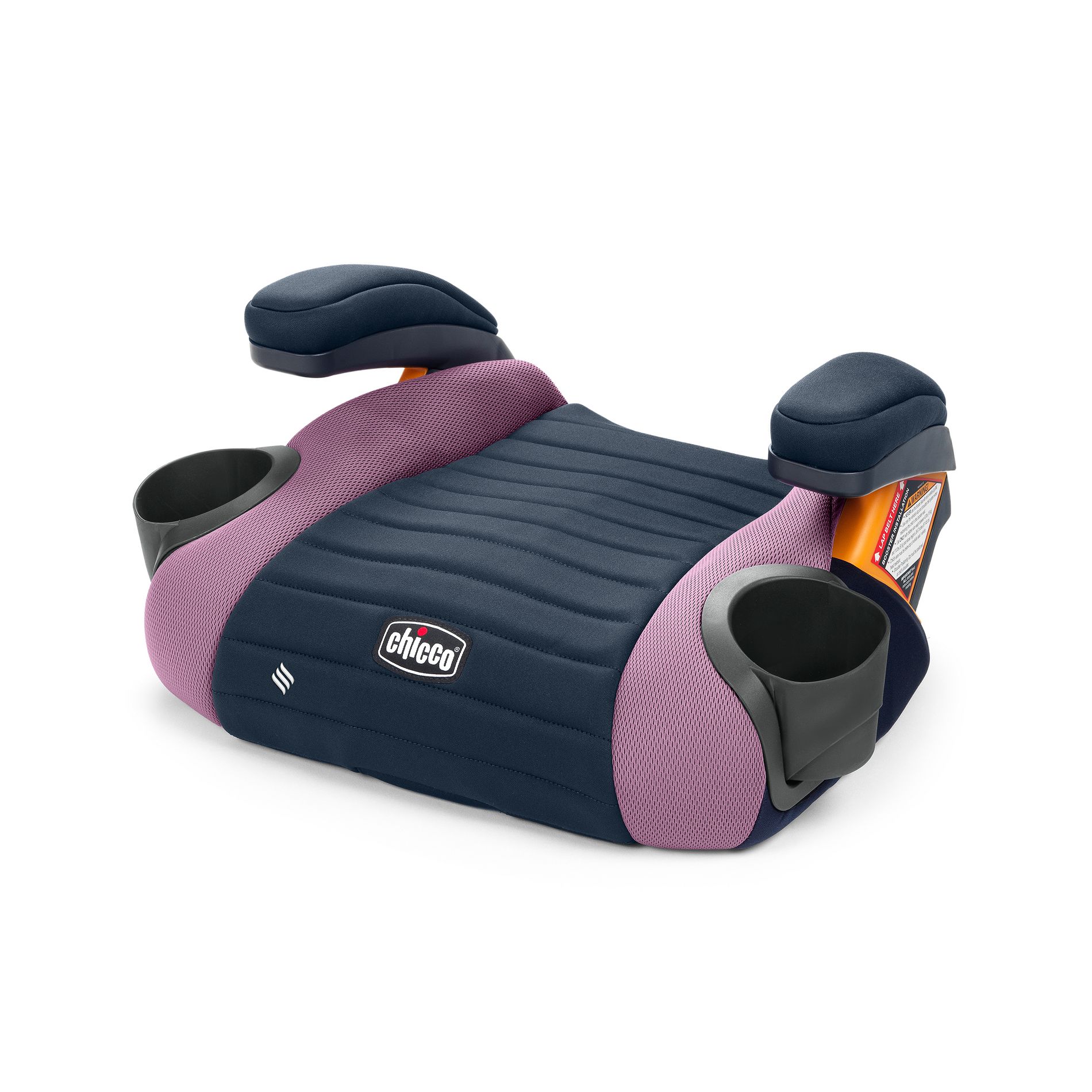 Chicco GoFit ClearTex Backless Booster Car Seat - Orchid: Fits 3 Across, Machine Washable, Forward Facing, 5 Lbs