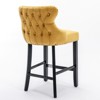 NicBex Dining Chairs Set of 2 Bar stool Upholstered Chair Contemporary Velvet Barstools with Button Tufted Decoration and Wooden Legs - 3 of 4