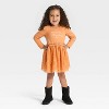 Toddler Girls' Long Sleeve Halloween Pumpkin Spice Tulle Dress - Cat & Jack™ Brown - 4 of 4