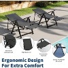 Folding Chaise Lounge Chair,Chaise Lounge Chairs with10 Adjustable Positions&Retractable Footrest,Lightweight Recliner for Outdoor, Beach - 3 of 4