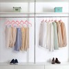 VECELO 20 pk Plastic Hanger Non Slip Clothes Hangers with Metal Clips and 1 Magic Hangers & 2 Tie Rack - 2 of 4