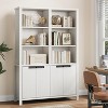GustoWave 70.7" Tall Bookshelf w/Doors & Adjustable Shelf, 5-Tier Double Wide Bookcase,Wooden Book Shelf for Living Room Office Library - 2 of 4