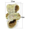 Slickblue Women’s Bow-Inspired Ring in IP Gold Stainless Steel, Multicolor Synthetic Crystals, size 5-10 - 2 of 4