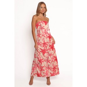 Petal and Pup Women's - Lani A Line Strapless Maxi Dress - Pink Floral L :  Target