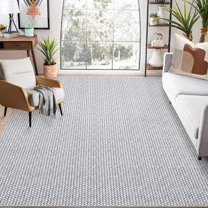Modern Braided Printed Area Rug Machine Washale Easy Cleaning Indoor Carpet - 1 of 4