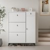 ELECWISH Shoe Cabinet with Doors, Slim Freestanding Shoe Storage Cabinet, 22 Pair Shoe Rack Organizer with 3 Flip Drawers for Entryway - 3 of 4