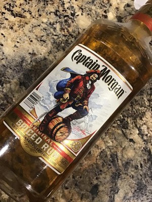 Captain Morgan Original Spiced Rum, 1.75 mL Bottle with a Football