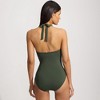 Lands' End Women's Sculpting Suit Plunge Halter High Leg One Piece Swimsuit - 2 of 4