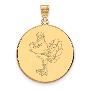 Black Bow Jewelry 10k Yellow Gold Virginia Tech Hokies NCAA Extra Large Pendant - 1 of 3