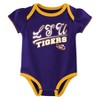 NCAA LSU Tigers Infant Girls' 3pk Bodysuit - 4 of 4