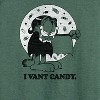 Women's - Garfield - I Vant Candy Lightweight French Terry Wide Neck Long Sleeve Shirt - 2 of 4