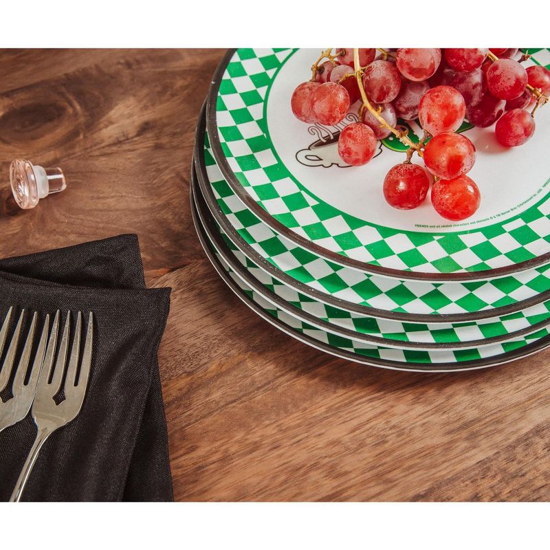 Silver Buffalo Friends Central Perk Checkerboard Logo 10-Inch Melamine Dinner Plates | Set of 4, 5 of 7
