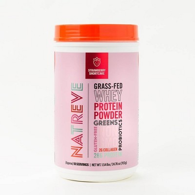 Natreve Whey Protein Powder - Strawberry Shortcake - 24.76oz