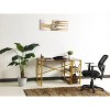 NicBex Modern Home Office Desks with 2 Shelves Metal Frame Writing Desk Computer Desk Office Desk Vanity Table for Home, Office - 4 of 4