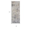 HomeRoots 12' Ivory Gray And Tan Abstract Distressed Runner Rug - 3 of 3