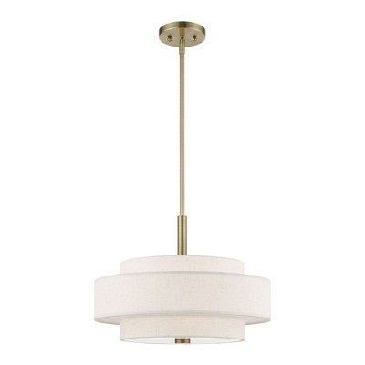 Livex Lighting Monroe 4 - Light Pendant in  Antique Brass