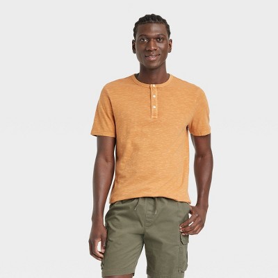 men's short sleeve pocket henley shirt