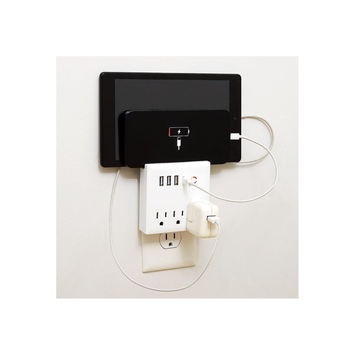The Lakeside Collection USB And Outlet Adapter With Phone Holder - Ultimate Charging Hub - - thumbnail 6