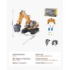 15-Channel RC Excavator 1:14 Scale, 3-in-1 Metal Bucket Digger with Light & Sound, 2 Batteries for Kids - 3 of 4