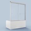 NicBex Shower Door Semi-Frameless Double Bypass Sliding Shower Doors with 1/4" (6mm) Thick SGCC Tempered Glass for Bathroom - 2 of 4