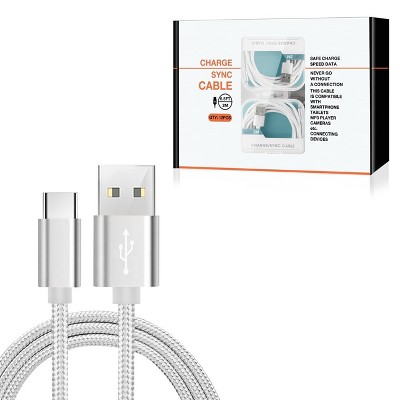 Reiko USB-C Fast Charge/Sync Cable 6.5 ft
